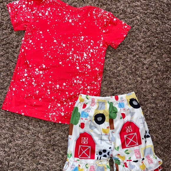Lille Girls Size 3T Cow 2PC Outfit - Picture 2 of 2